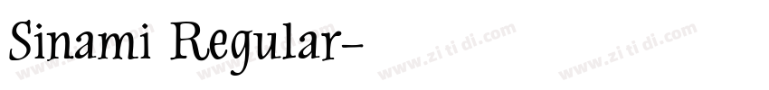 Sinami Regular字体转换